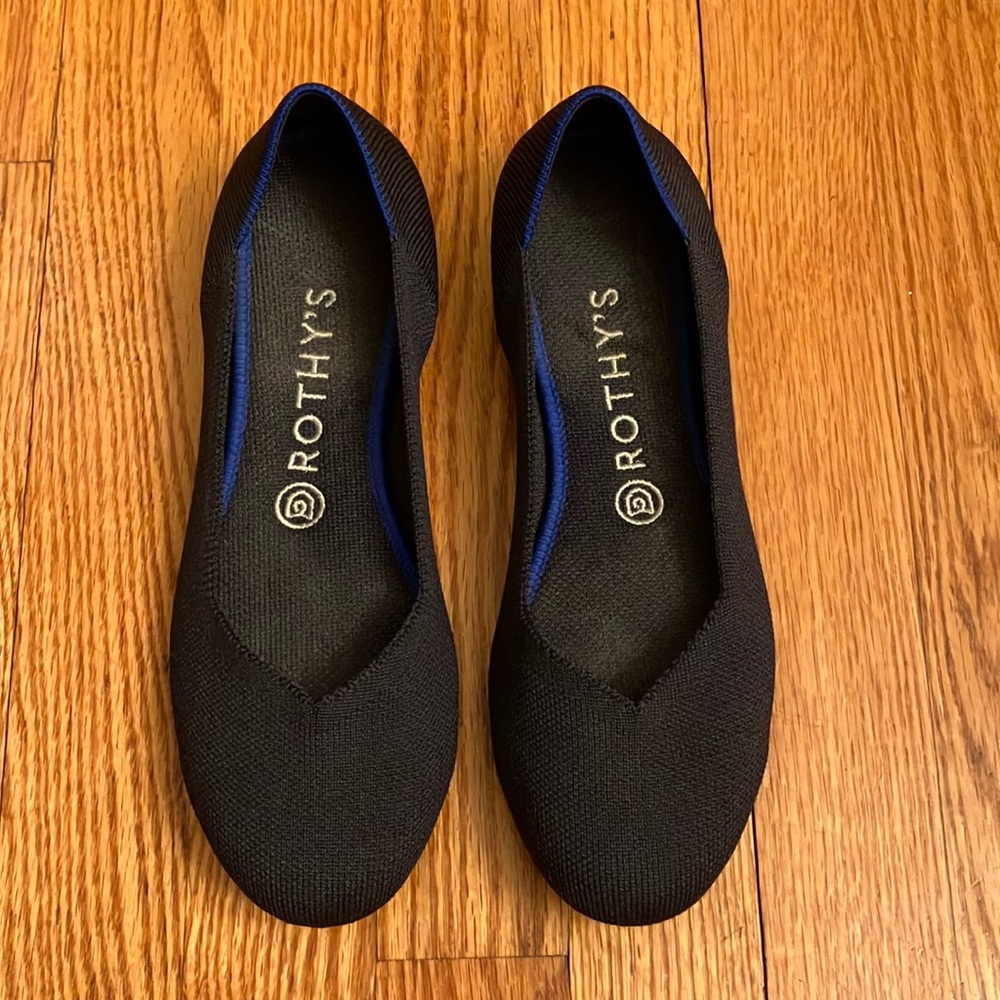 Rothy’s navy shoes slides size 8 1/2